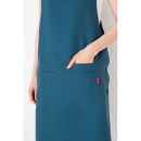 【ティールブルー】サロペットエプロン（撥水・撥油）