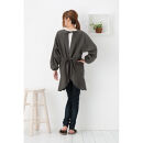 【ブラック】ラグランフリル割烹着