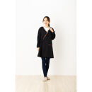 【梅ブラック】和柄カシュクール風かっぽう着