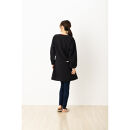 【梅ブラック】和柄カシュクール風かっぽう着