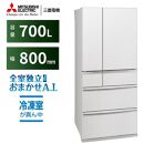 三菱電機　冷蔵庫 WXDシリーズ 25年モデル　MR-WXD70M-W　（700L /6ドア /観音開きタイプ /グランドリネンホワイト）【標準設置工事付】【配送不可：沖縄・離島】