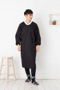 【ブラック】ロング丈シンプルラグランメンズ割烹着