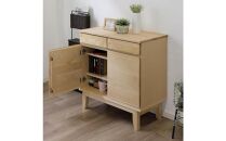 大川家具&nbsp;幅80cm&nbsp;サイドボード&nbsp;無垢材&nbsp;-lahm-ラーム