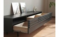 大川家具&nbsp;幅153cm&nbsp;テレビボード&nbsp;黒&nbsp;-cresson-クレソン