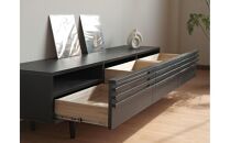 大川家具&nbsp;幅180cm&nbsp;テレビボード&nbsp;黒&nbsp;-cresson-クレソン