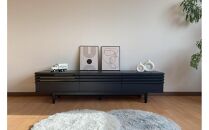 大川家具&nbsp;幅180cm&nbsp;テレビボード&nbsp;黒&nbsp;-cresson-クレソン