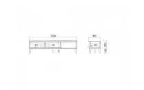 大川家具&nbsp;幅153cm&nbsp;テレビボード&nbsp;ウォールナット&nbsp;-leo-レオ