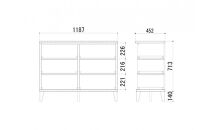 大川家具&nbsp;幅120cm&nbsp;3段&nbsp;チェスト&nbsp;ウォールナット&nbsp;-leo-レオ