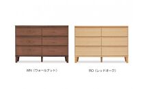 大川家具&nbsp;幅120cm&nbsp;3段&nbsp;チェスト&nbsp;レッドオーク&nbsp;-leo-レオ