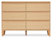 大川家具&nbsp;幅120cm&nbsp;3段&nbsp;チェスト&nbsp;レッドオーク&nbsp;-leo-レオ