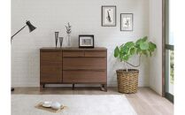 大川家具&nbsp;幅120cm&nbsp;サイドボード&nbsp;レッドオーク&nbsp;-leo-レオ