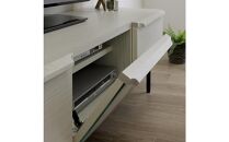 大川家具 幅153cm テレビボード グレー -elm-エルム