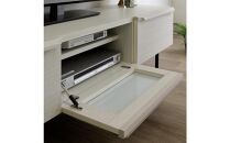 大川家具 幅153cm テレビボード グレー -elm-エルム