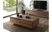 大川家具&nbsp;幅120cm&nbsp;センターテーブル&nbsp;ウォールナット&nbsp;-leo-レオ