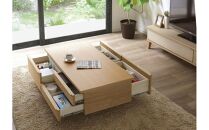 大川家具&nbsp;幅120cm&nbsp;センターテーブル&nbsp;レッドオーク&nbsp;-leo-レオ