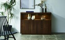 無垢リビング家具NEWイソラ(サイドボード・リビングボード)120cm【2色】