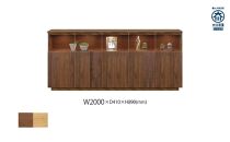 無垢リビング家具NEWイソラ(サイドボード・リビングボード)200cm【2色】