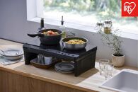 IHコンロ&nbsp;2口&nbsp;IHコンロスタンド付き&nbsp;1400W&nbsp;アイリスオーヤマ&nbsp;コンパクト設計&nbsp;火力6段階&nbsp;設置簡単&nbsp;工事不要&nbsp;経済的&nbsp;安全機能&nbsp;IHK-WT41S-B