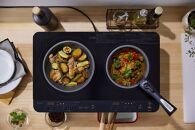 IHコンロ&nbsp;2口&nbsp;IHコンロスタンド付き&nbsp;1400W&nbsp;アイリスオーヤマ&nbsp;コンパクト設計&nbsp;火力6段階&nbsp;設置簡単&nbsp;工事不要&nbsp;経済的&nbsp;安全機能&nbsp;IHK-WT41S-B