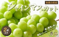 ◆先行予約◆和歌山県産 シャインマスカット 2房入り〈秀品〉［2025年8月中旬以降出荷］［MG23］