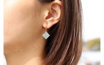 【七宝】青い花のイヤリング SV（金色・S）- ギフト包装付き -