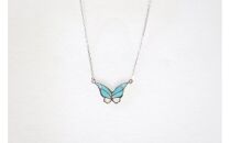 【七宝】小さな蝶のペンダント SV（チェーン40cm） - ギフト包装付き -