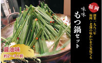 【味味】もつ鍋2～3人前セット（醤油味）