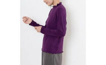 レディースハイネックカットソー&nbsp;長袖&nbsp;パープル&nbsp;L