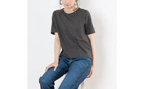 レディースカットソー&nbsp;半袖&nbsp;モカチャコール&nbsp;L