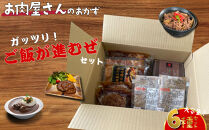 簡単調理 お肉屋さんのおかず お惣菜 2人前×6食セット 一週間分の献立 がっつりご飯が進むぜセット