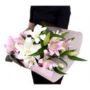 【母の日ギフト】カサブランカとピンク百合の花束＜お届け日：2026年5/4～5/10&nbsp;当店おまかせ&nbsp;＞【母の日&nbsp;ギフト&nbsp;カサブランカ&nbsp;ピンク&nbsp;百合&nbsp;花束&nbsp;花&nbsp;花傷み防止&nbsp;大阪府&nbsp;門真市&nbsp;】