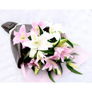 【母の日ギフト】カサブランカとピンク百合の花束＜お届け日：2026年5/4～5/10&nbsp;当店おまかせ&nbsp;＞【母の日&nbsp;ギフト&nbsp;カサブランカ&nbsp;ピンク&nbsp;百合&nbsp;花束&nbsp;花&nbsp;花傷み防止&nbsp;大阪府&nbsp;門真市&nbsp;】