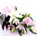 【母の日ギフト】カサブランカとピンク百合の花束＜お届け日：2026年5/4～5/10&nbsp;当店おまかせ&nbsp;＞【母の日&nbsp;ギフト&nbsp;カサブランカ&nbsp;ピンク&nbsp;百合&nbsp;花束&nbsp;花&nbsp;花傷み防止&nbsp;大阪府&nbsp;門真市&nbsp;】