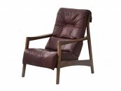 【開梱設置】MARUSHO モルビド 本革 1人掛けソファ ワインレッド (MO583)