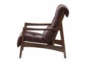 【開梱設置】MARUSHO モルビド 本革 1人掛けソファ ワインレッド (MO583)