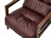 【開梱設置】MARUSHO モルビド 本革 1人掛けソファ ワインレッド (MO583)