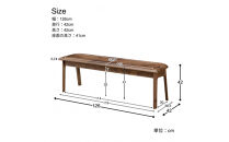 【開梱設置】MARUSHO NATURA ベンチ 幅126cm 椅子 イス チェア 長椅子 ウッドベンチ インテリア 食卓 ダイニング 丸庄 大川家具 日本製 木製家具 ウッド ウォールナット 完成品 デザイナーズ おしゃれ