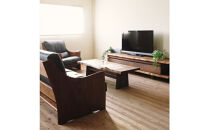 【開梱設置】MARUSHO NATURA リビングテーブル 幅140cm センターテーブル ローテーブル 棚付き 机 インテリア 和モダン 丸庄 大川家具 日本製 木製家具 ウッド ウォールナット 完成品 デザイナーズ おしゃれ