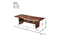 【開梱設置】MARUSHO&nbsp;MASSA&nbsp;リビングテーブル&nbsp;幅133cm&nbsp;センターテーブル&nbsp;ローテーブル&nbsp;棚付き&nbsp;インテリア&nbsp;和モダン&nbsp;机&nbsp;丸庄&nbsp;大川家具&nbsp;日本製&nbsp;木製家具&nbsp;ウッド&nbsp;ウォールナット&nbsp;完成品&nbsp;デザイナーズ&nbsp;おしゃれ