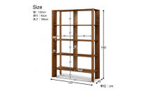 【開梱設置】MARUSHO&nbsp;bow&nbsp;ハイシェルフ&nbsp;幅122cm&nbsp;オーディオラック&nbsp;レコード&nbsp;収納棚&nbsp;オープンラック&nbsp;パーティション&nbsp;飾り棚&nbsp;丸庄&nbsp;大川家具&nbsp;日本製&nbsp;木製家具&nbsp;ウッド&nbsp;ウォールナット&nbsp;完成品&nbsp;デザイナーズ&nbsp;おしゃれ