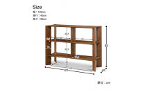 【開梱設置】MARUSHO&nbsp;bow&nbsp;ローシェルフ&nbsp;幅122cm&nbsp;オーディオラック&nbsp;レコード&nbsp;収納棚&nbsp;オープンラック&nbsp;パーティション&nbsp;飾り棚&nbsp;丸庄&nbsp;大川家具&nbsp;日本製&nbsp;木製家具&nbsp;ウッド&nbsp;ウォールナット&nbsp;完成品&nbsp;デザイナーズ&nbsp;おしゃれ