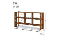 【開梱設置】MARUSHO&nbsp;bow&nbsp;ローシェルフ&nbsp;幅174cm&nbsp;オーディオラック&nbsp;レコード&nbsp;収納棚&nbsp;オープンラック&nbsp;パーティション&nbsp;飾り棚&nbsp;丸庄&nbsp;大川家具&nbsp;日本製&nbsp;木製家具&nbsp;ウッド&nbsp;ウォールナット&nbsp;完成品&nbsp;デザイナーズ&nbsp;おしゃれ