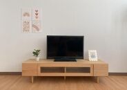【レッドオーク】大川家具&nbsp;幅153cm&nbsp;テレビボード&nbsp;&nbsp;-fleuret-フルーレ