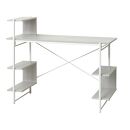 らくらく組立&nbsp;棚付デスク&nbsp;Ｗ120&nbsp;ホワイト&nbsp;約W120×D51×H98.5(76)cm&nbsp;AKU104477501