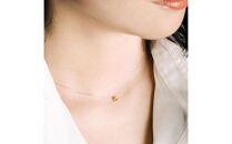 【心葉/京都kokoroba&nbsp;kyoto】K10&nbsp;天然ダイヤモンド×ハートモチーフネックレス「イエローゴールド」