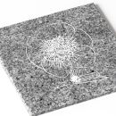 HANA&nbsp;/&nbsp;Ichiro&nbsp;Yamaguchi｜山口一郎氏イラスト刻印の庵治石プレート