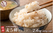 国産麦5種ブレンド&nbsp;2.4kg(400g×6袋)