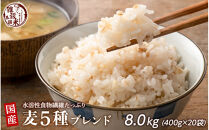 国産麦5種ブレンド&nbsp;8kg(400g×20袋)