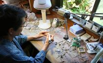 白蝶貝を素材にした「かんざし」貝工房かざはな【KS-８】