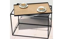 トレイテーブル ブラックナラ突板 HBN-042 お部屋に圧迫感のないシンプルデザイン